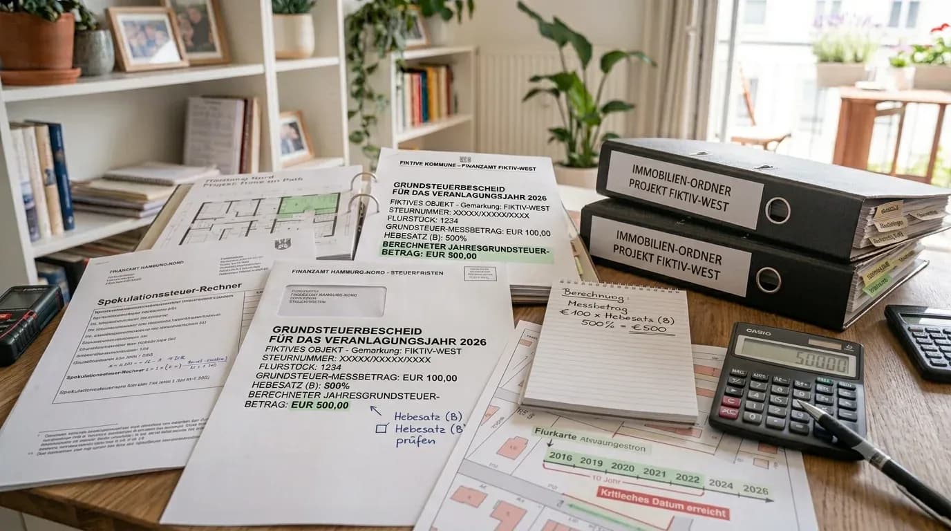 Grundsteuer berechnen anhand des Bescheids