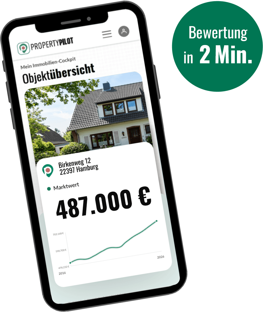 PropertyPilot Immobilienbewertung im Cockpit